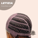 JBEXTENSION 16 Inches Copper with Dark Root Pre-Cut T Part Snowflake Lace Frontlace Glueless Wig LETIZIA【BENDY EAR TABS】