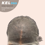 [PRE-ORDER] JBEXTENSION 22 Inches Silver Sand Blonde Pre-Cut 13X6 Free Part Snowflake Lace Frontlace Glueless Wig KEL PRO - SILVER SAND BLONDE【BENDY EAR TABS】