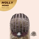 JBEXTENSION MOLLY MONO Monofilament Handmade Wig 6X5 Full Monofilament Hand Tied Top Wig 18 Inches Ash Blonde Mono Lace Wig with Anti-slip Silicone Strips Glueless Wig MOLLY MONO【BENDY EAR TABS】