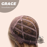 JBEXTENSION 15 Inches Mix Blonde Wave Pre-Cut T Part Snowflake Lace Frontlace Glueless Wig GRACE【BENDY EAR TABS】