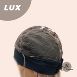 JBEXTENSION 22 Inches Medium Brown Base with Silver Blonde Ombre Highlights Headband Wig LUX