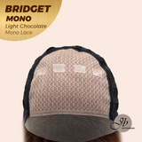 JBEXTENSION BRIDGET MONO Monofilament Handmade Wig 6X5 Full Monofilament Hand Tied Top Wig 15 Inches Light Chocolate Mono Lace Wig With Anti-slip Silicone Strips Glueless Wig BRIDGET MONO LIGHT CHOCOLATE【BENDY EAR TABS】