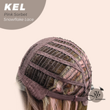 [FINAL SALE] JBEXTENSION 22 Inches Pink Sorbet Pre-Cut Snowflake Lace Frontlace Glueless Wig KEL PINK SORBET【PERMATEASE】【BENDY EAR TABS】- M/L