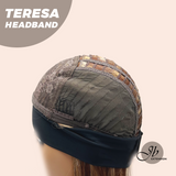 JBEXTENSION 18 Inches Wave Caramel Auburn Honey Balayage Headband Wig TERESA HEADBAND