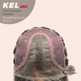 JBEXTENSION 22 Inches Champagne Marble Pre-Cut Arc Snowflake Lace Frontlace Glueless Wig KEL ARC - CHAMPAGNE MARBLE【BENDY EAR TABS】