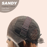JBEXTENSION 24 Inches Cowboy Copper Curly 13X6 Lace Free Part Frontlace Glueless Wig SANDY COWBOY COPPER