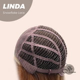 JBEXTENSION 18 Inches Copper Pre-Cut T Part Snowflake Lace Frontlace Glueless Wig LINDA SNOWFLAKE【BENDY EAR TABS】