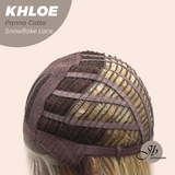 JBEXTENSION 12 Inches Bob Cut Panna Cotta Pre-Cut Snowflake Lace Frontlace Glueless Wig KHLOE PANNA COTTA【PERMATEASE】