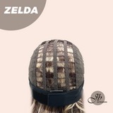 JBEXTENSION 14 Inches Wave Brown Highlight Chocolate‑Blonde Mix Headband Wig ZELDA