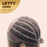 JBEXTENSION LETTY MONO Monofilament Handmade Wig 6X5 Full Monofilament Hand Tied Top Wig 12 Inches Dark Blonde Curly Mono Lace Wig With Anti-slip Silicone Strips Glueless Wig LETTY MONO【BENDY EAR TABS】