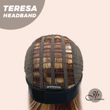 JBEXTENSION 18 Inches Wave Caramel Auburn Honey Balayage Headband Wig TERESA HEADBAND