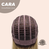 JBEXTENSION 16 Inches Mix Blonde Pre-Cut Side Part Snowflake Lace Frontlace Glueless Wig CARA【BENDY EAR TABS】