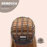 JBEXTENSION 20 Inches Long Light Mocha Women Pre-Cut Frontlace Glueless Wig REBECCA LIGHT MOCHA