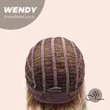JBEXTENSION 18 Inches Mix Blonde Curly Pre-Cut Side Part Snowflake Lace Frontlace Glueless Wig WENDY【BENDY EAR TABS】- M/L