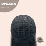 JBEXTENSION 23 Inches Curly Black Red Pre-Cut Frontlace Glueless Black Sapphire Wig OPRAHA