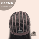 JBEXTENSION 18 Inches Natural Black Pre-Cut Snowflake Lace Frontlace Glueless Wig ELENA【PERMATEASE】【BENDY EAR TABS】