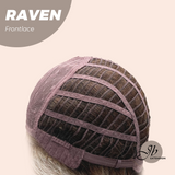JBEXTENSION 12 Inches Ash Grey Pre-Cut Side Part Frontlace Glueless Black Sapphire Wig RAVEN- BLACK SAPPHIRE【BENDY EAR TABS】