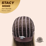 JBEXTENSION STACY MONO Monofilament Handmade Wig 6X5 Full Monofilament Hand Tied Top Wig 18 Inches Ash Blonde Mono Lace Wig with Anti-slip Silicone Strips Glueless Wig STACY MONO - ASH BLONDE【BENDY EAR TABS】