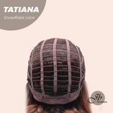 JBEXTENSION 10 Inches Copper Curly Pre-Cut Side Part Snowflake Lace Frontlace Glueless Wig TATIANA【BENDY EAR TABS】