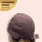 JBEXTENSION CATARINA MONO Full Monofilament Handmade Full Lace Full Hand Tied Wig 13 Inches Mix Blonde Mono Lace Handmade Futura Fiber Wig with Anti-slip Silicone Strips Glueless Wig CATARINA MONO MIX BLONDE【BENDY EAR TABS】