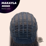 JBEXTENSION MAKAYLA MONO Monofilament Handmade Wig 6X5 Full Monofilament Hand Tied Top Wig 23 Inches Long Black Straight Mono Lace Handmade Futura Fiber Glueless Black Sapphire Wig MAKAYLA MONO【BENDY EAR TABS】