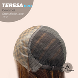 [PRE-ORDER] JBEXTENSION 18 Inches Caramel Pre-Cut 13X6 Free Part Snowflake Lace Frontlace Glueless Wig TERESA PRO - CARAMEL【BENDY EAR TABS】