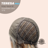 [PRE-ORDER] JBEXTENSION 18 Inches Silver Sand Blonde Pre-Cut 13X6 Free Part Snowflake Lace Frontlace Glueless Wig TERESA PRO - SILVER SAND BLONDE【BENDY EAR TABS】