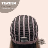 JBEXTENSION 18 Inches Pine Cones Pre-Cut Snowflake Lace Frontlace Glueless Wig TERESA PINE CONES【PERMATEASE】【BENDY EAR TABS】