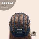 JBEXTENSION Peluca de encaje frontal para mujer de longitud media marrón de 22 pulgadas ROBY 150% de densidad