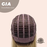 JBEXTENSION 16 Inches Mix Blonde Pre-Cut Side Part Snowflake Lace Frontlace Glueless Wig GIA【BENDY EAR TABS】