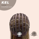 JBEXTENSION 22 Inches Camel Pre-Cut Snowflake Lace Frontlace Glueless Wig KEL CAMEL【PERMATEASE】【BENDY EAR TABS】- M/L