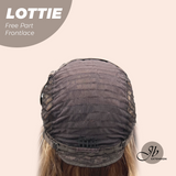 JBEXTENSION 28 Inches Mix Brown Long Wave Fiber X, Tangle Less Pre-Cut Free Part Frontlace Glueless Wig LOTTIE【FIBER X】