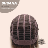 JBEXTENSION 9 Inches Hazelnut Pre-Cut Side Part Snowflake Lace Frontlace Glueless Wig SUSANA HAZELNUT【BENDY EAR TABS】