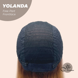 JBEXTENSION 18 Inches Brown Curly Lace Front Wig.Pre Plucked HD Transparent Lace Frontal Glueless Wig YOLANDA