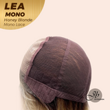 JBEXTENSION LEA MONO Full Monofilament Handmade Full Lace Full Hand Tied Wig 14 Inches Honey Blonde Mono Lace Handmade Futura Fiber Wig with Anti-slip Silicone Strips Glueless Wig LEA MONO HONEY BLONDE【BENDY EAR TABS】