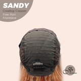 JBEXTENSION 24 Inches Cowboy Copper Curly 13X6 Lace Free Part Frontlace Glueless Wig SANDY COWBOY COPPER