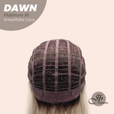 JBEXTENSION 19 Inches Curly Platinum Blonde Pre-Cut Side Part Snowflake Lace Frontlace Glueless Wig DAWN SNOWFLAKE - PLATINUM BLONDE【BENDY EAR TABS】