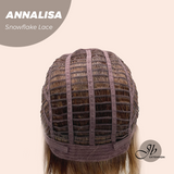 JBEXTENSION 10 Inches Bob Cut Mix Copper Pre-Cut Side Part Snowflake Lace Frontlace Glueless Wig ANNALISA【BENDY EAR TABS】
