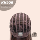 [PRE-ORDER] JBEXTENSION 12 Inches Bob Cut Camel Pink Pre-Cut Snowflake Lace Frontlace Glueless Wig KHLOE CAMEL PINK【PERMATEASE】【BENDY EAR TABS】- M/L