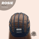 JBEXTENSION 16 Inches Mocha Curly Women Pre-Cut Frontlace Glueless Wig with Bangs ROSIE MOCHA