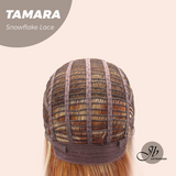 JBEXTENSION 10 Inches Sunset Blush Pre-Cut Side Part Snowflake Lace Frontlace Glueless Wig TAMARA【BENDY EAR TABS】