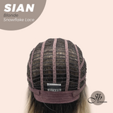 JBEXTENSION 16 Inches Blonde Wave Top Snowflake Lace Glueless Wig SIAN BLONDE【PERMATEASE】【BENDY EAR TABS】