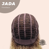 JBEXTENSION 18 Inches Deep Curly Blonde Pre-Cut Side Part Frontlace Glueless Black Sapphire Wig JADA