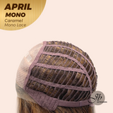 [PRE-ORDER] JBEXTENSION APRIL MONO Monofilament Handmade Wig 6X5 Full Monofilament Hand Tied Top Wig 18 Inches Caramel Mono Lace Wig With Anti-slip Silicone Strips Glueless Wig APRIL MONO CARAMEL【BENDY EAR TABS】