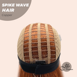 JBEXTENSION 24 Inches Long Curly Hair Copper Headband Wig SPIKE WAVE HAIR - COPPER