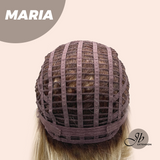 JBEXTENSION 12 Inches Short Blonde Women Fashion Full Machine Wig MARIA【PLUS PERMATEASE】【BENDY EAR TABS】
