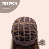 [PRE-ORDER] JBEXTENSION 16 Inches Caramel Curly Pre-Cut Side Part Snowflake Lace Frontlace Glueless Wig JESSICA CARAMEL【BENDY EAR TABS】
