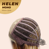 JBEXTENSION HELEN MONO Monofilament Handmade Wig 6X5 Full Monofilament Hand Tied Top Wig 14 Inches Honey Blonde Mono Lace Wig with Anti-slip Silicone Strips Glueless Wig HELEN MONO【BENDY EAR TABS】