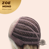JBEXTENSION ZOE MONO Monofilament Handmade Wig 6X5 Full Monofilament Hand Tied Top Wig 11 Inches Mix Blonde Mono Lace Wig with Anti-slip Silicone Strips Glueless Wig ZOE MONO - MIX BLONDE【BENDY EAR TABS】