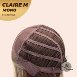 JBEXTENSION CLAIRE MONO Partial Monofilament Wig 22 Inches Hazelnut Curly Partial Mono Lace Glueless Wig CLAIRE MONO HAZELNUT【BENDY EAR TABS】